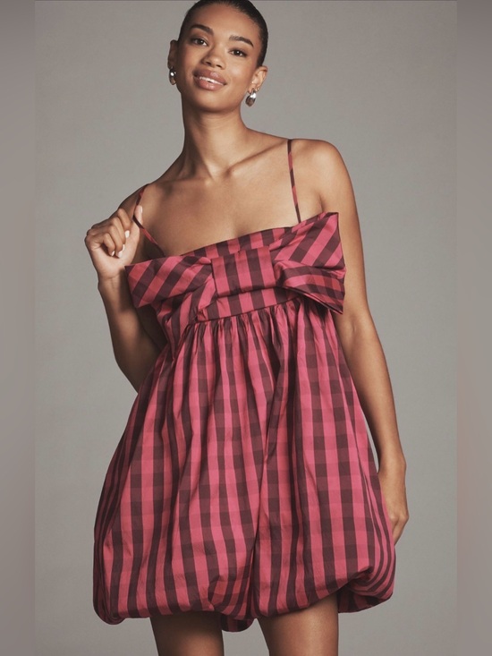 Anthropologie Dresses & Skirts - Maeve Bow Bubble Fit & Flare Mini Dress